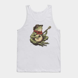 frog playing banjo Tank Top